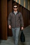 Men's Casual Brown Hooded Raincoat & Windbreaker with Zipper Pockets - 2