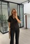 Belted Short Sleeve Khaki Suit - 3