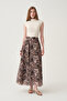 Flared skirt with ruffles - 3