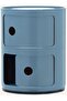 Modular Cylindrical Drawer Storage Unit,2 Compartment