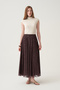 Flared skirt with ruffles - 3