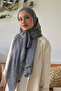 Premium jacquard leopard pattern shawl - grey