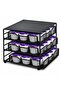 DLC-38732 – 36 K-Cups Capsule Storage Drawer, 3-Tier Coffee Capsule Organizer, Space-Saving Durable Metal Rack – Black