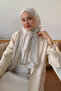 Premium jacquard leopard print shawl - stone - 4