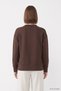 Patterned Crew Neck Blouse 8363A Brown - 4