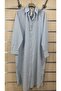 Women's Long Shirt Striped 100% Cotton Button Closure - 2