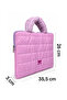 Bow Embroidered Parachute Laptop Bag Lilac - 7