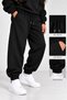 Women's Oversize Hooded Cotton Tracksuit Set with 3 Thread Ribs and Kangaroo Pockets and Elastic Cuffs - 6