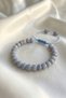 Angelit natural stone flat cut macrame knitted adjustable bracelet - 2