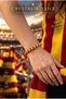 Macrame Yellow Red Fan Bracelet Handmade Adjustable Unisex Knitted Sports Rope Bracelet - 2