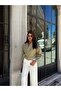 Women's Khaki Belt Detailed Short Jacket