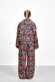 Women's Floral Patterned Striped Double Suit - 3