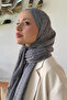 Premium jacquard leopard pattern shawl - grey - 3