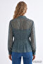 Lined Slim Fit Chiffon Shirt with Ribbed Waist Stitching - 8
