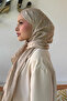 Premium jacquard leopard pattern shawl - beige - 4