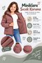 Girl's Powder Black Hooded Coat Water Repellent Soft Lined Warm Winter Coat Ak4265 - 2