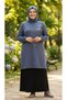Plus Size Tunic with Wide Sleeves That Extend down to the Waist, Drawstrings, Length 100cm, Combed Cotton