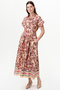Regular Midi Dress with Elasticated Sleeves at the Back - 2