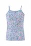 Girl's 10-Pack Mixed Patterned Cotton Lycra Strap Tank Tops - 6 Pieces Special Production Colorful Buckle Gift - 8