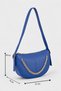 Marly women's faux leather shoulder bag with chain detail - saks blue - 5