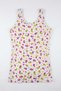 Pack of 5 Girls' Cotton Lycra Wide Strap Mixed Pattern Undershirts |   6 Colorful Buckles with Gift Customized Production - 3