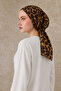 Gold Leopard Pattern Removable Soft Scarf Hat - 2
