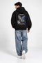 Unisex Women's and Men's Fall Forward Design Text Printed Oversize 3 Thread Hooded Sweatshirt