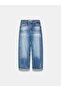 72363 100% Cotton Curled Hem Jean-Blue - 5