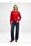 10854 Boat Neck Soft Textured Sweater-Red - 4