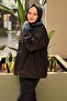 Stone-Embellished Denim Jacket Combination Coat - 3