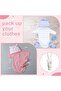 60 Pack Laundry Hooks with Rope, Non-Slip Clips, Strong Grip, Multi-Purpose for Baby Clothes - 6