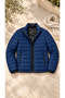 Men's Zippered Pocket Padded Casual Quilted Coat - 2