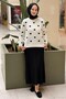 Embossed Mini Floral Patterned Mercerized Tunic - 3