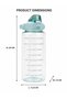 2000ML Motivational Water Bottle with Time Marker, Leakproof Locking Lid, Removable Straw, Carry Handle & Easy-Grip Design for Gym, Sports, Travel, School and Daily Hydration - 6
