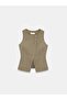 60627 Asymmetrical Cut Buttoned Vest-Green - 5