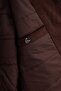 Men's relaxed fit stand collar zip-up lined faux suede knit jacket with side pockets - brown - 3