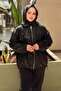 Sequin Flower Embroidered Zipper Jacket - 2