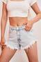İtsbasic Women's Mini Tassel Denim Shorts - 4