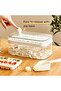 Ice Cube Tray with Lid and Bin, 2 Pack Ice Cube Trays for Freezer, 64 Pcs Ice Cube Mold (White) - 4