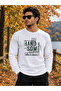 Men's Crew Neck Basic Printed Sweatshirt