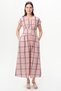 Sleeveless V-Neck Regular Midi Dress with Gipeli Waistband - 2