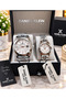 Couple Wristwatch Stylish Exclusive White Dial Stainless Steel Band Suitable for Daily Use Water Resistant up to 30 Meters - 2