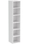 Tribesigns 180cm Tall Narrow Bookcase, Modern White Corner Bookcase with Storage, 6 Tier Cube Display Shelves for Home Office - 5