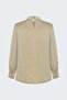 Long Sleeve Blouse - Beige - 4