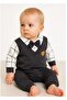 Baby Boy Bow Tie Suit Romper – Stylish Collar Detail, One-Piece Comfortable Design 128324 - 2
