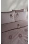 Newhome Diamond Vita Rose Luxury Embroidered 100% Cotton Double Duvet Cover Set - 2