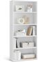 VASAGLE Bookshelf, 5-Tier Open Bookcase with Adjustable Storage Shelves, Floor Standing Unit, White