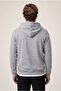 Hooded Pocketed Regular Fit Warm Cotton Basic Sweatshirt - 5