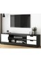 Topaz TV Cabinet For Up To 50 Inches TV I Entertainment Modern Design Wall Unit Furniture I Wooden TV Stand For Living Room, Bedroom I TV Rack L 120 x W 40 x H 42 cm - Dark Grey/White