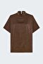 Batwing Sleeve Blouse - Light Brown - 4